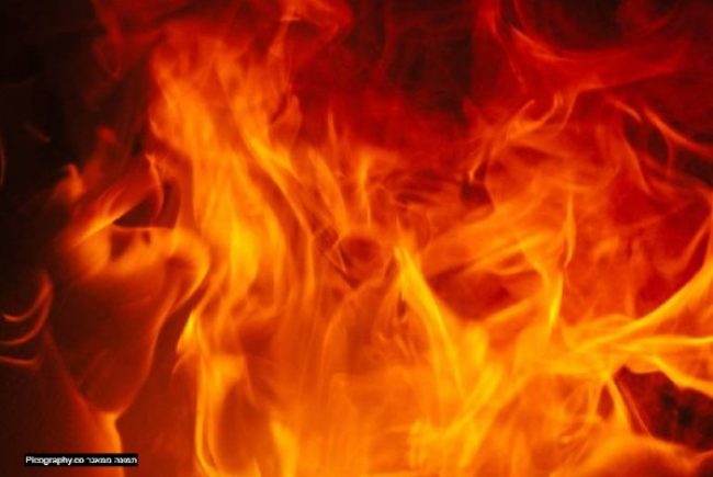 שריפת קוצים בשטח הפתוח המקביל למכון הוולקני